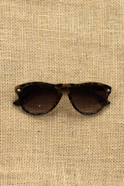 Ανδρικά λεοπάρ σκούρο γυαλιά ηλίου Luxury S5037L