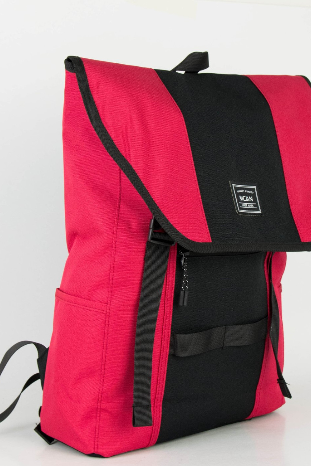 Ανδρικό κόκκινο υφασμάτινο Backpack με clips DR2076