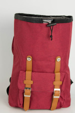 Men's burgundy backpack plain cloth DR1918