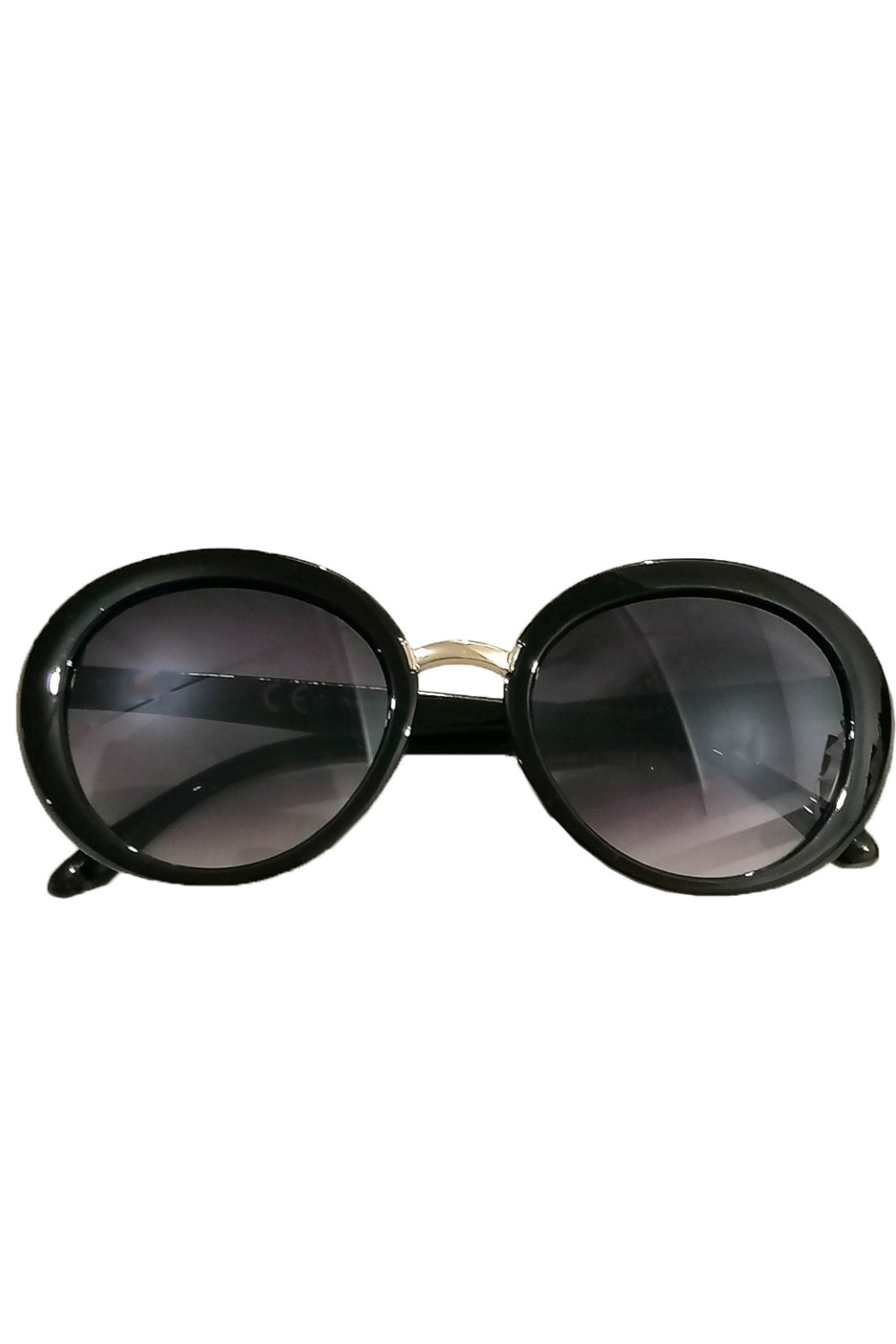 Women's Black Oval Sunglasses Premium S6051