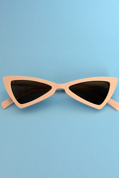 Women's sunglasses triangular butterfly beige Premium S2643V