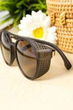 Women's brown sunglasses oval Premium S1010Q