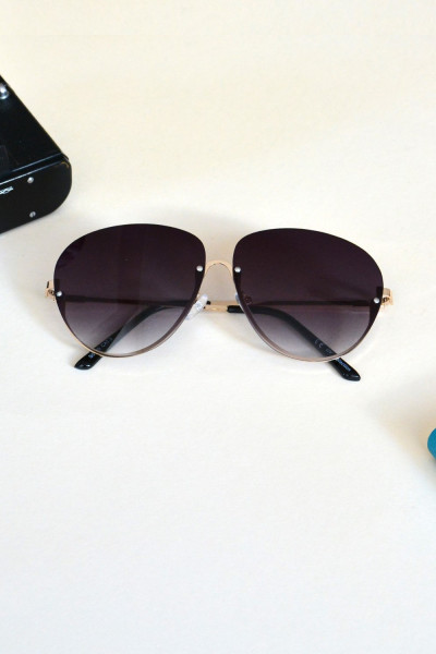 Women's sunglasses oval black Premium S5100
