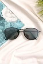 Women's black sunglasses with black metal frame Luxury S7127C
