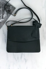 Women's black square handbag 210346