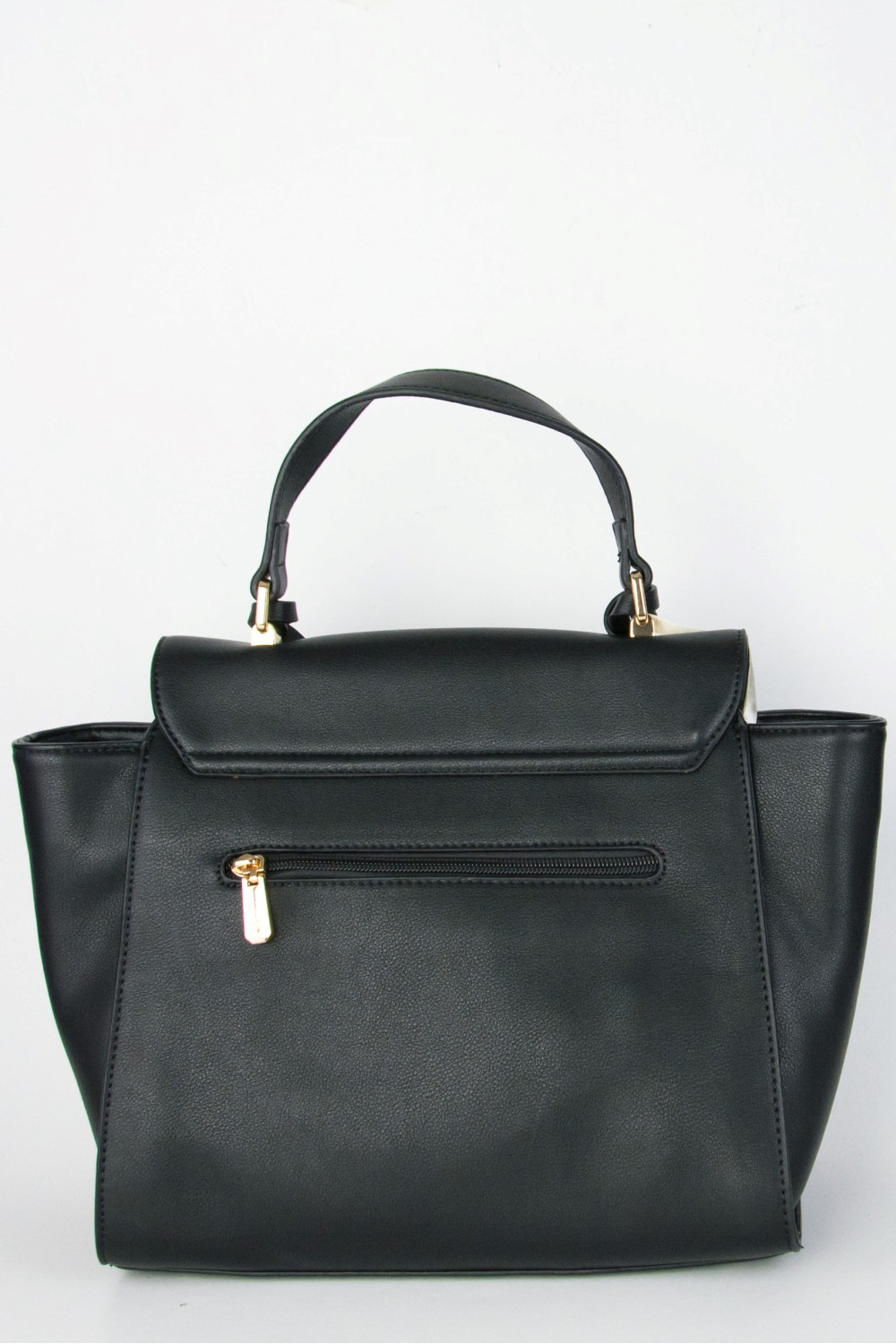 Γυναικεία μαύρη κλασσική τσάντα ώμου με λαβή δερματίνη DJX17021W