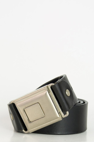 Women's leather belt black 111904
