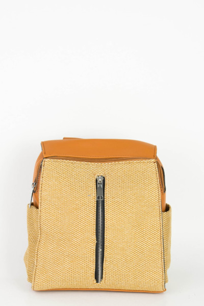 Γυναικείο κάμελ Mini Backpack καφέ υφασμάτινη επένδυση A250