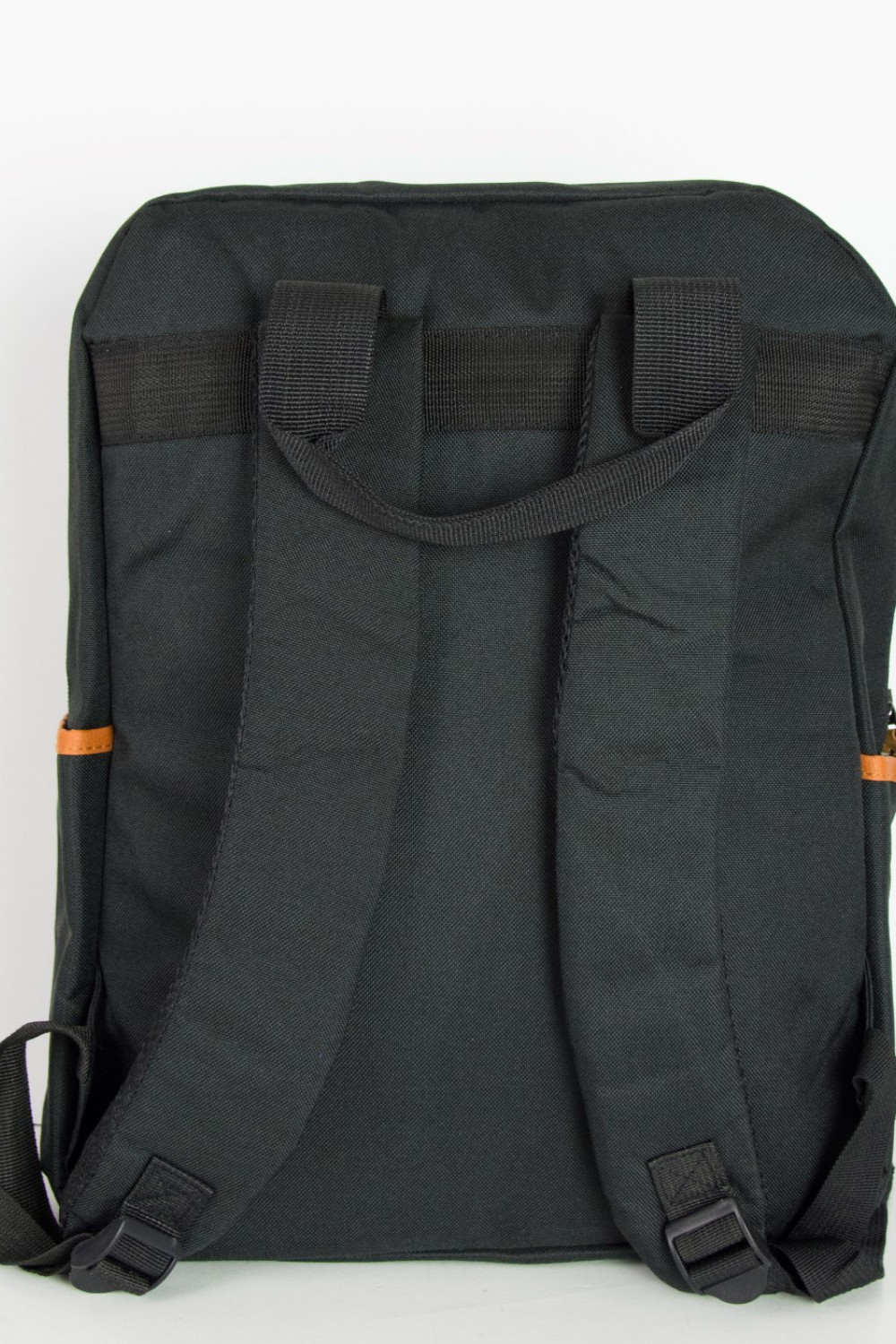 Ανδρικό μαύρο στρογγυλό Backpack μονόχρωμο 1205G